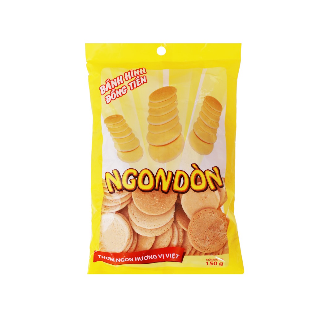 Bánh hình đồng tiền Ngon Dòn Hương Việt gói 150g
