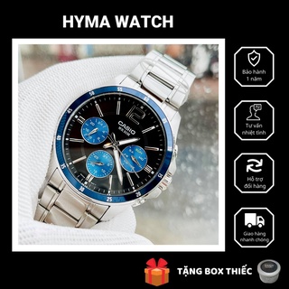  Đồng hồ nam đẹp dây thép cao cấp Casio MTP 1374D-2AV chống nước 5ATM Size 42mm Bảo hành 1 năm Hyma watch 