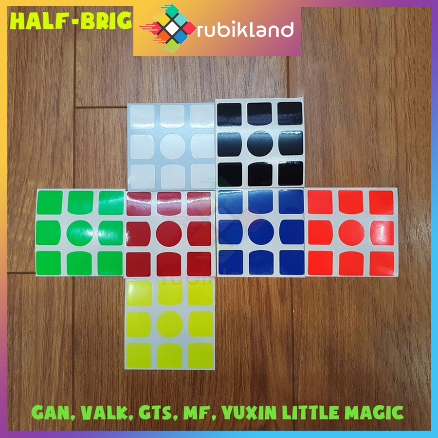 Sticker Dán Rubik Gan 3x3 Rubic 3 Tầng Bo Góc Cạnh