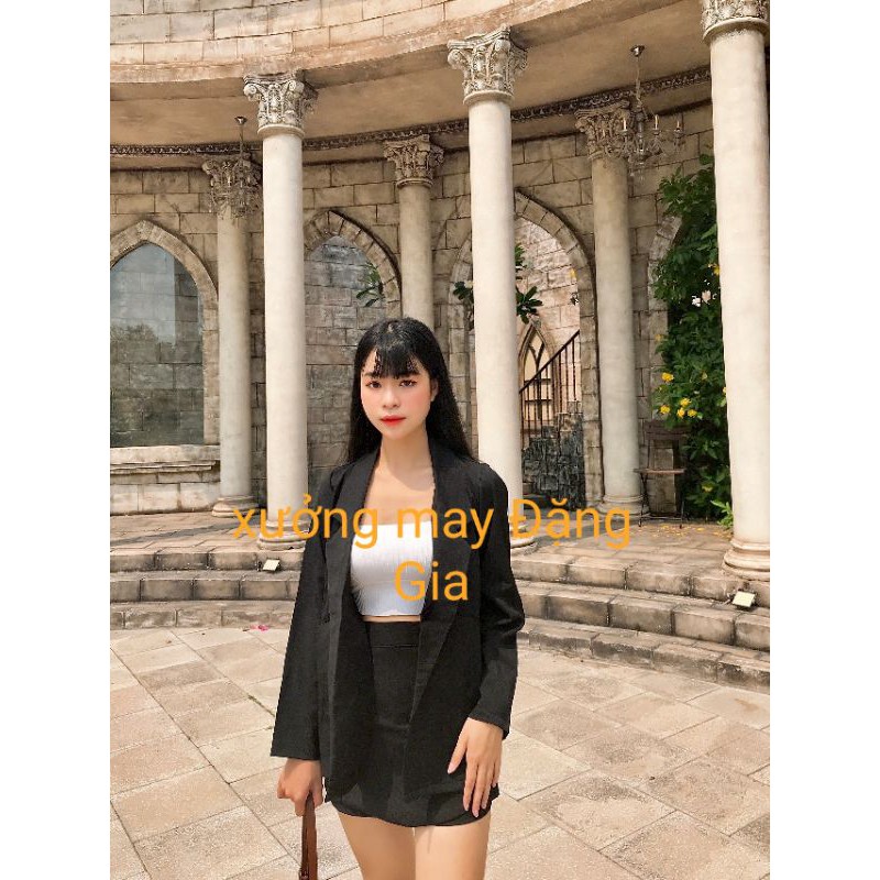 ( Hình shop tự chụp) Set vest văn phòng sang chảnh, bộ vest balza giá rẻ, quần váy mix áo blaza công sở xinh xắn