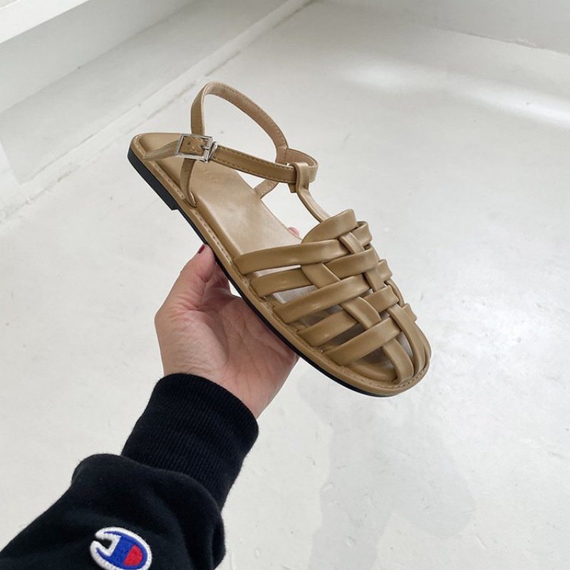 Giày sandal IELGY đế bệt đan dây xinh xắn thời trang dành cho nữ