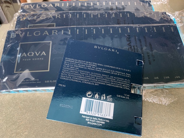 Nước hoa nam BVLGARI - AQVA - EDT | Vial - 1.5 ml | BigBuy360 - bigbuy360.vn