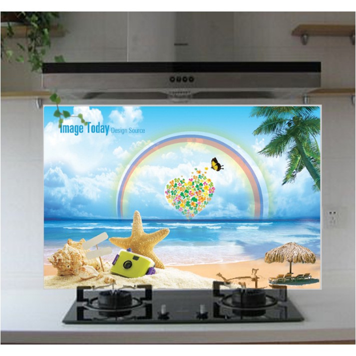 Decal trang trí bếp - Sao Biển cầu vòng