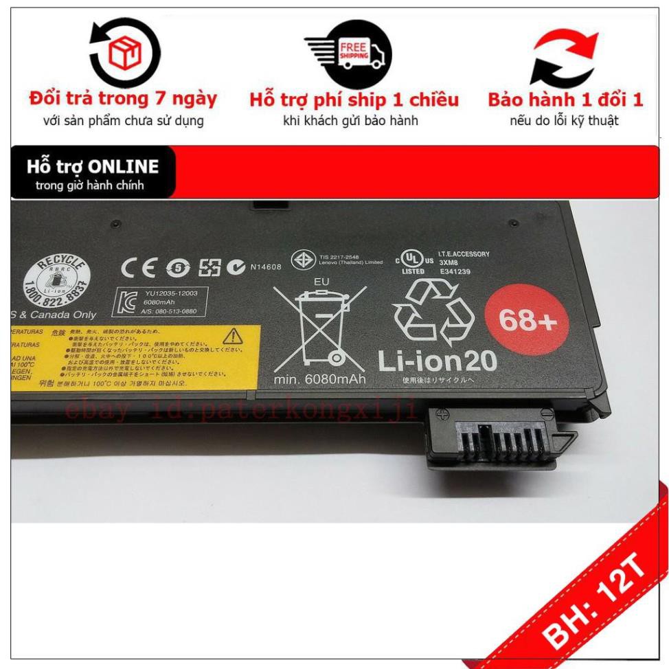 [BH12TH] Pin Laptop Lenovo ThinkPad X240 X250 X260 T440s T450s T550 T460 W550 ( 68+) Lắp Ngoài