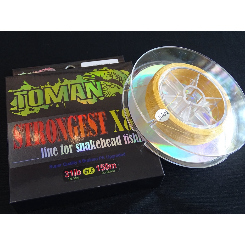 Dây câu cá Toman X8 150m Hàng Chính Hãng