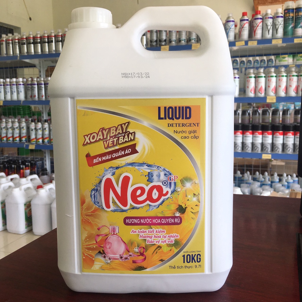 Nước giặt Neo hương nước hoa Quyến rũ vàng 10kg