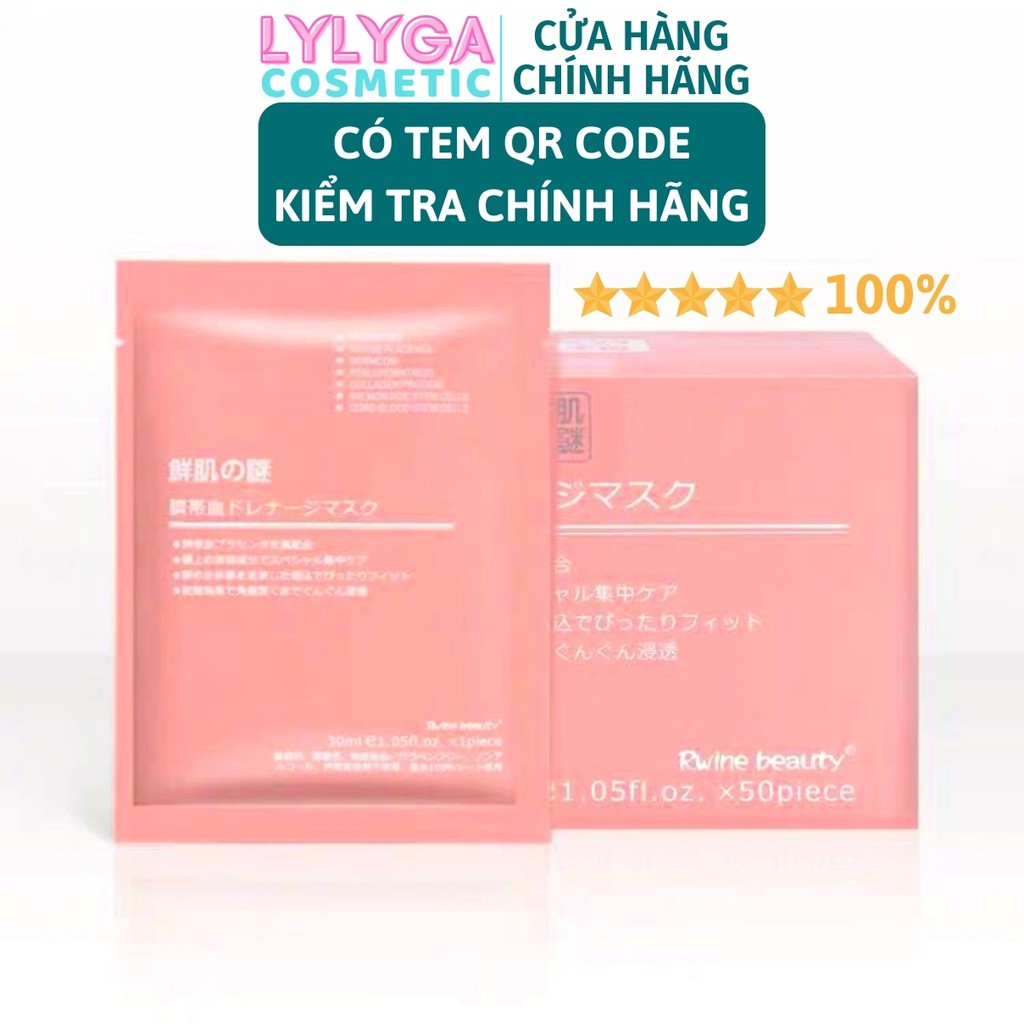 Mặt nạ nhau thai cừu cuống rốn tế bào gốc Nhật Bản Rwine Beauty dưỡng da, cung cấp độ ẩm, tái tạo collagen MN01