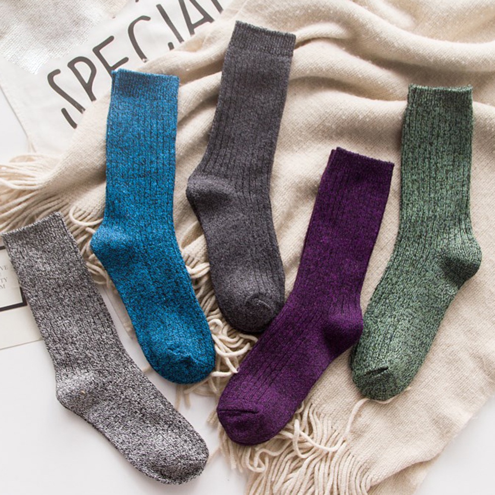 Vớ Màu Trơn Co Giãn Thoáng Khí Thời Trang Thu Đông Dành Cho Nam Và Nữ