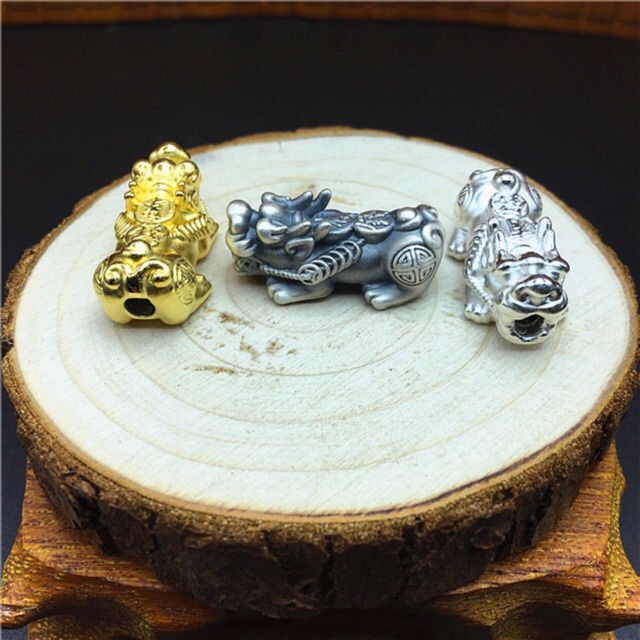 ✅ BÁN SỈ ✅ Charm tỳ hưu bạc cõng kim tiền hàng đẹp - Bạc chuẩn loại 1, PH064