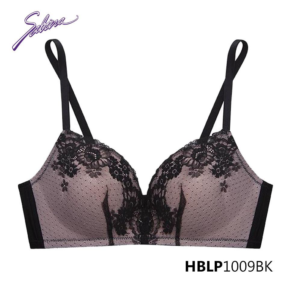 Áo Lót Mút Dày Nâng Ngực Không Gọng Phối Ren Đen Habpy Lady By Sabina HBLP1009BK