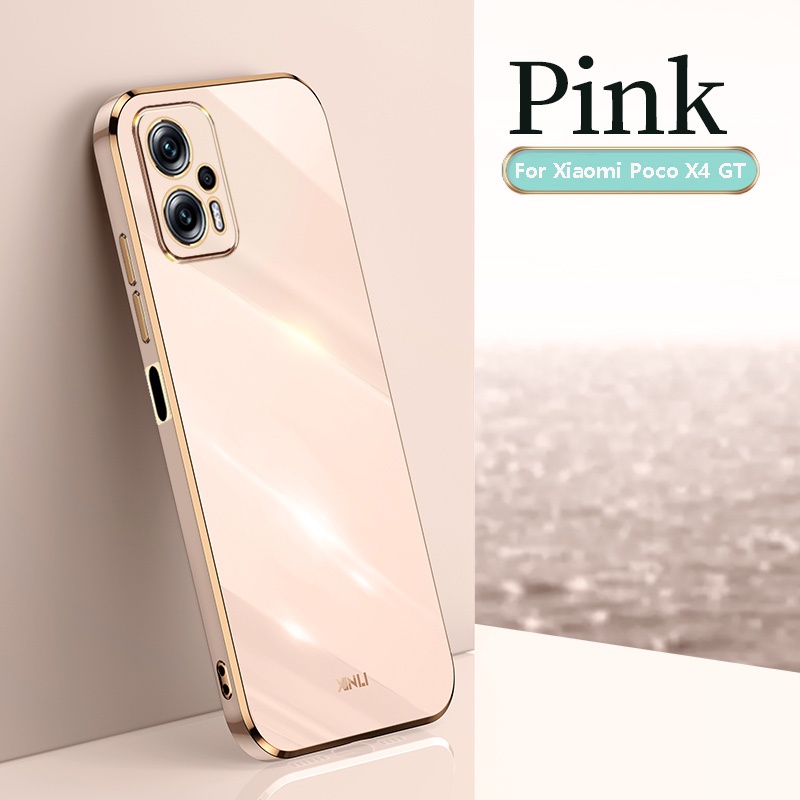 Ốp Điện Thoại Dẻo Vuông Mạ Màu Chống Sốc Bảo Vệ Camera Cho Xiaomi Poco X4 F4 X3 GT X4GT F4GT Xiomi Poco X4GT