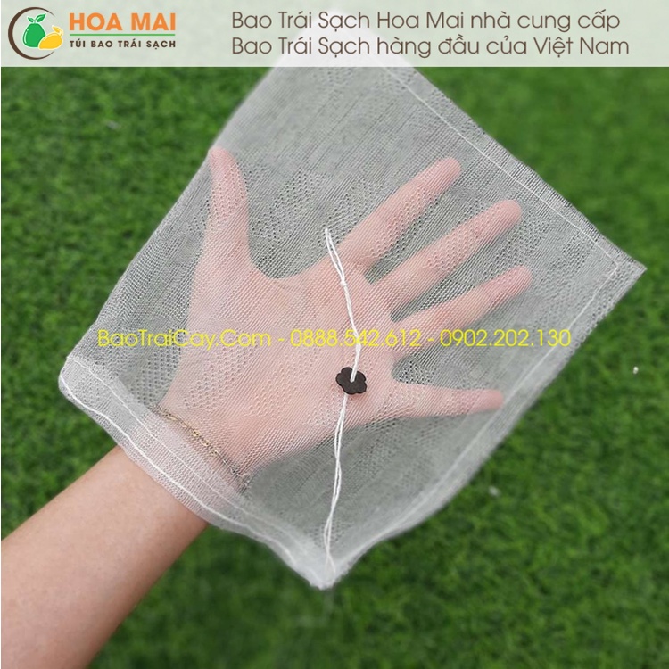 100 cái Túi bao ổi 16x18 lưới mùng - hàng chính hãng Hoa Mai