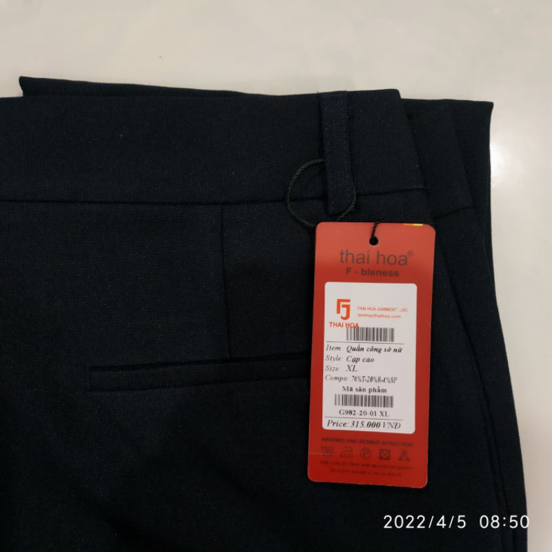 Thái Hoà Chính Hãng Quần tây lưng cao tôn vòng 3 cực đẹp G982