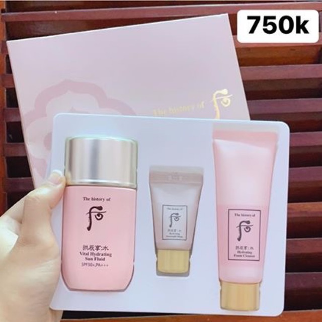 Set sữa chống nắng whoo