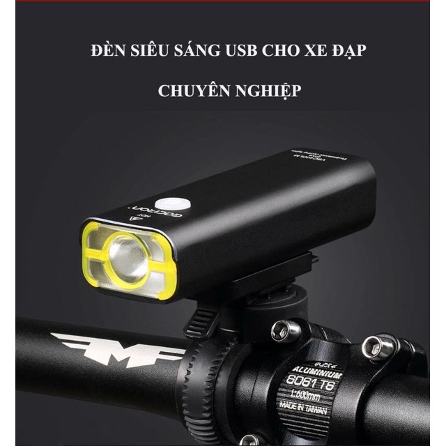 Đèn trước xe đạp sạc USB Gaciron VC9-400