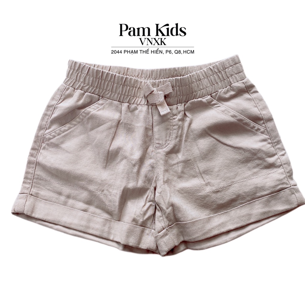 P107 Quần short bé gái Gym xuất xịn chất linen