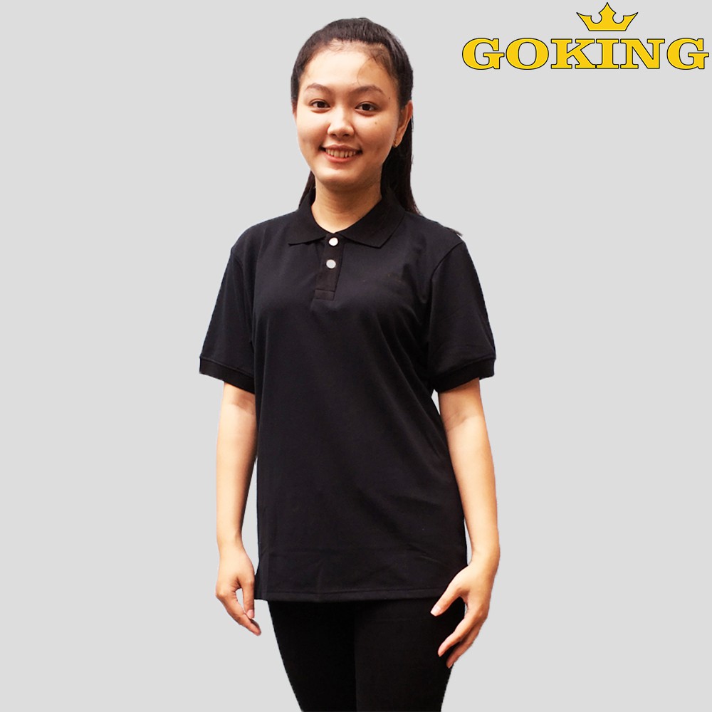 Áo thun nữ polo GOKING, công nghệ dệt nhuộm cao cấp Nhật Bản, áo phông cổ trụ vải cá sấu cao cấp