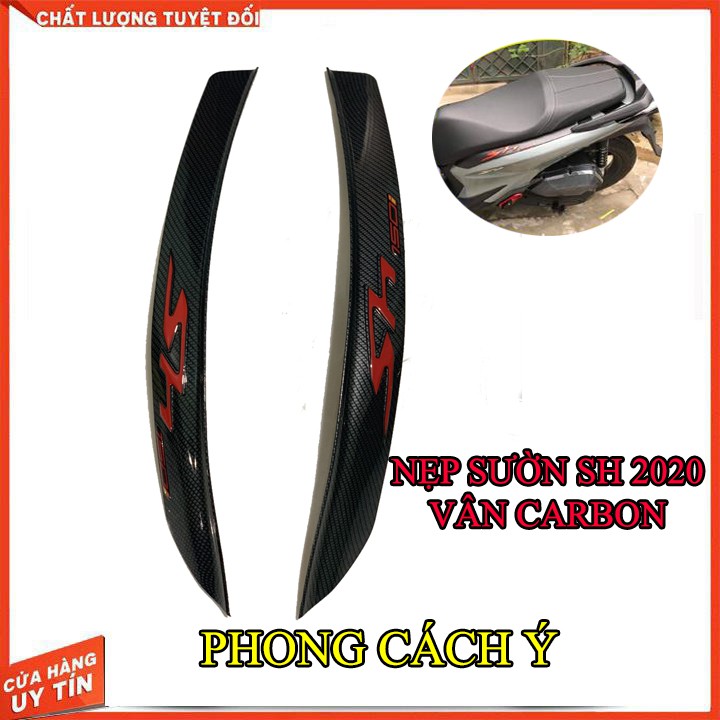 NẸP SƯỜN SH 2020 KIỂU Ý VÂN CARBON