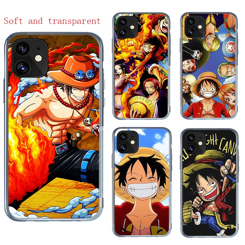 Ốp điện thoại mềm trong suốt hoạt hình One Piece thích hợp cho iPhone 11 Pro 5 5s 6 6s+ 7 8+ X XS XR XS Max