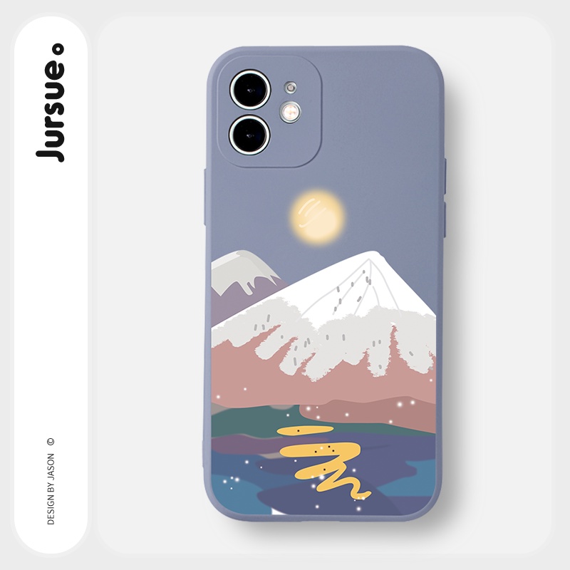 Ốp lưng JURSUE silicon mềm hình dễ thương đẹp cho iPhone 13 12 11 Pro Max SE 2020 X XR XS 8 7 ip 6S 6 Plus kute Y1756