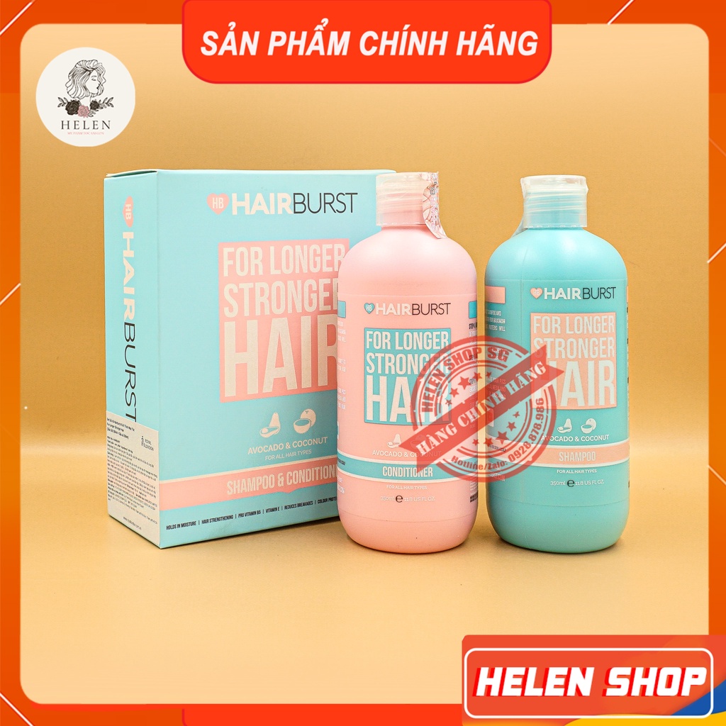 Cặp Gội Xả HAIRBURST Hỗ Trợ Mọc Tóc, Giúp Tóc Chắc Khỏe 350ML