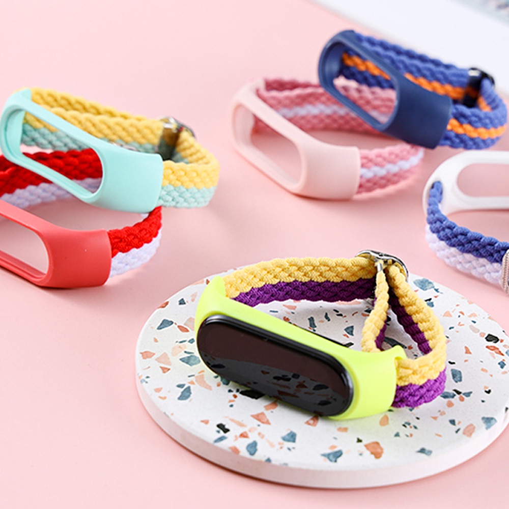 Dây Đeo Nylon Thoáng Khí Thay Thế Cho Đồng Hồ Thông Minh Xiaomi Mi Band 7 6 5 4 3