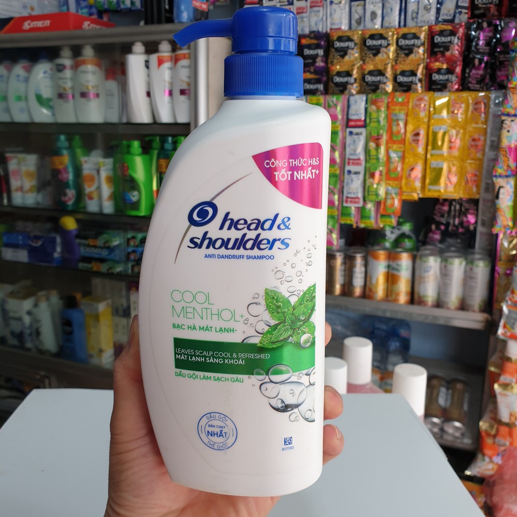 DẦU GỘI HEAD &amp; SHOULDERS TRỊ GÀU VỚI BẠC HÀ MÁT RƯỢI - CHAI 655G