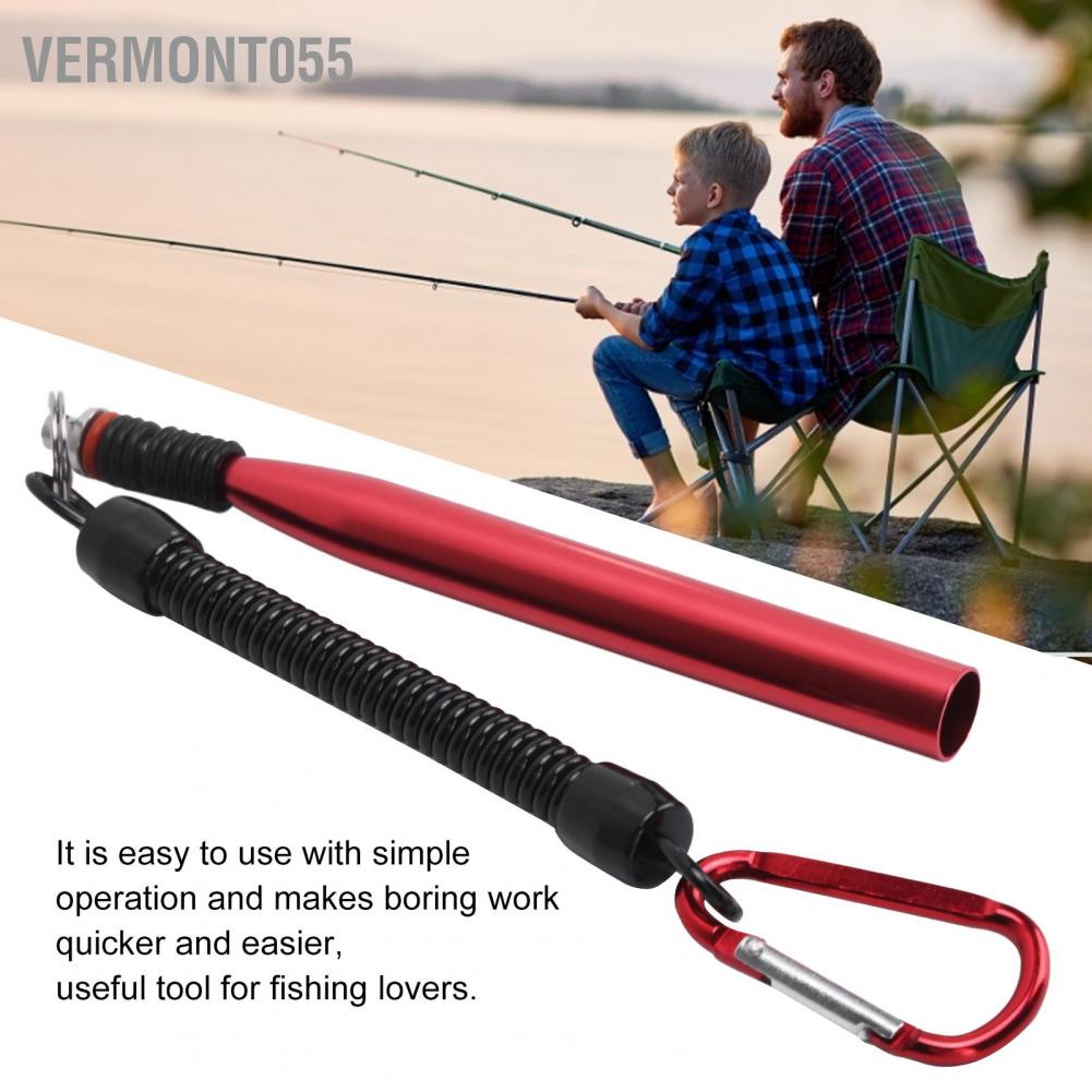 Vermont055 Aluminium Alloy Soft Baits Fishing Accessories Wacky Worm Rig Tool with 100 O Rings