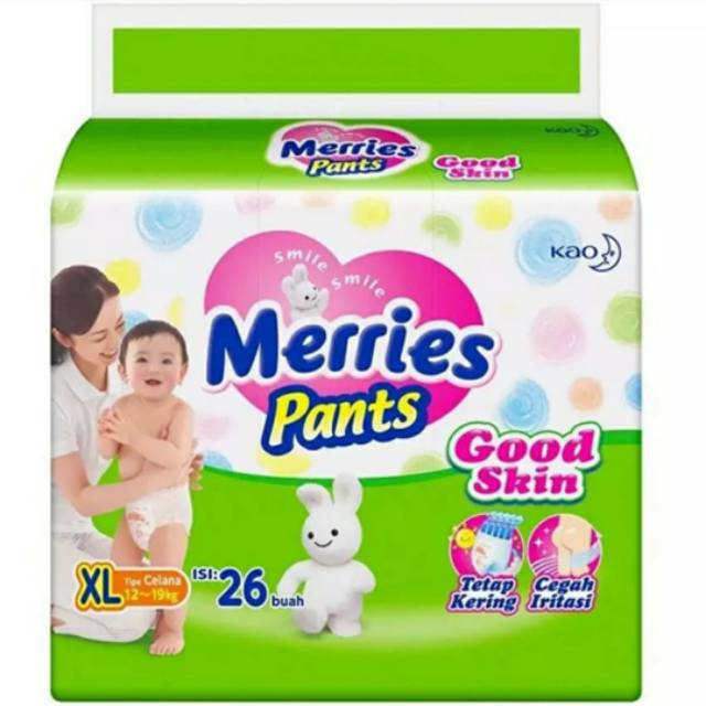 Merries Quần Tã Lót Size Xl-26 Chất Lượng Cao Cho Bé