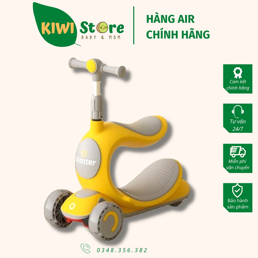 Xe trượt scooter 3 bánh có đèn - xe chòi chân cho bé