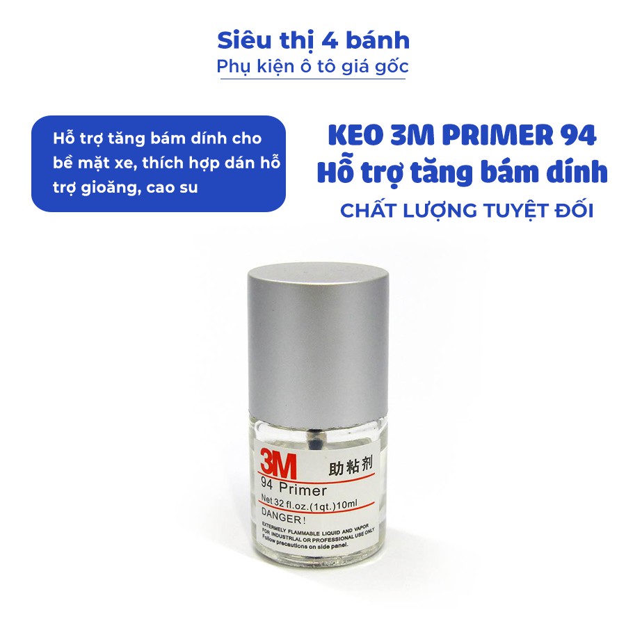 Keo trợ dính 3m primer 94 hỗ trợ tăng độ bám dính bề mặt của các loại keo dính