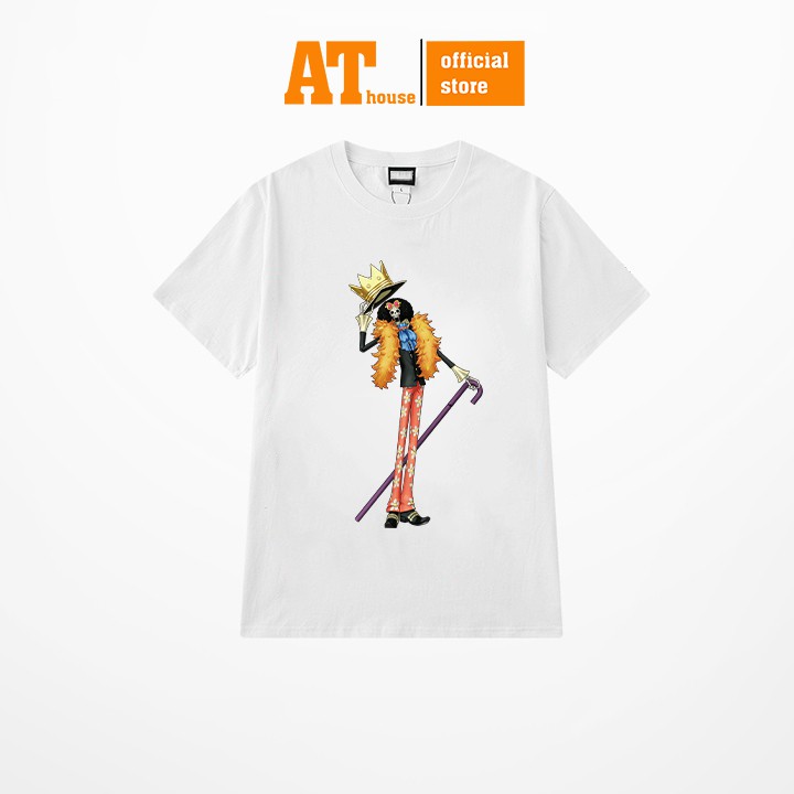 Áo thun unisex form rộng One Piece MS32 Brook đẹp độc lạ vải dày mịn