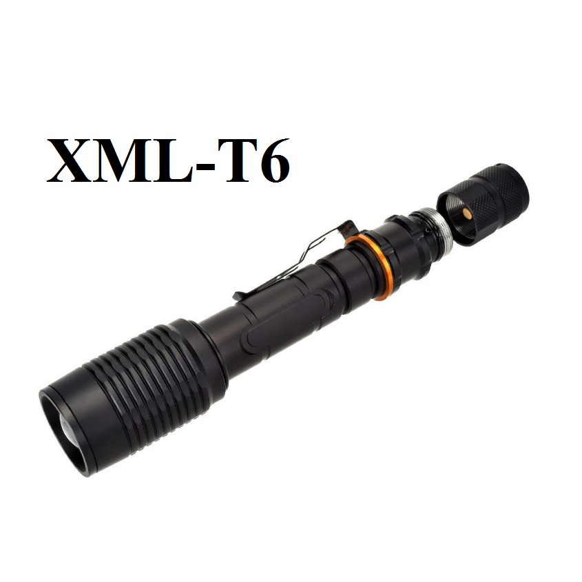 Đèn pin LED cầm tay chống nước siêu sáng CREE XML-T6 sử dụng 2 pin 3.7v 4200mAh Ultral Fire sạc 18650