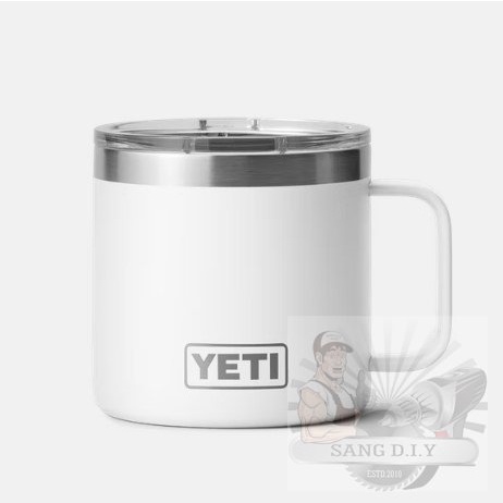 Ly Giữ Nhiệt YETI 'USA' Có Tay Cầm, Thép Không Gỉ Chính Hãng - Mug 14oz Nắp Magslider