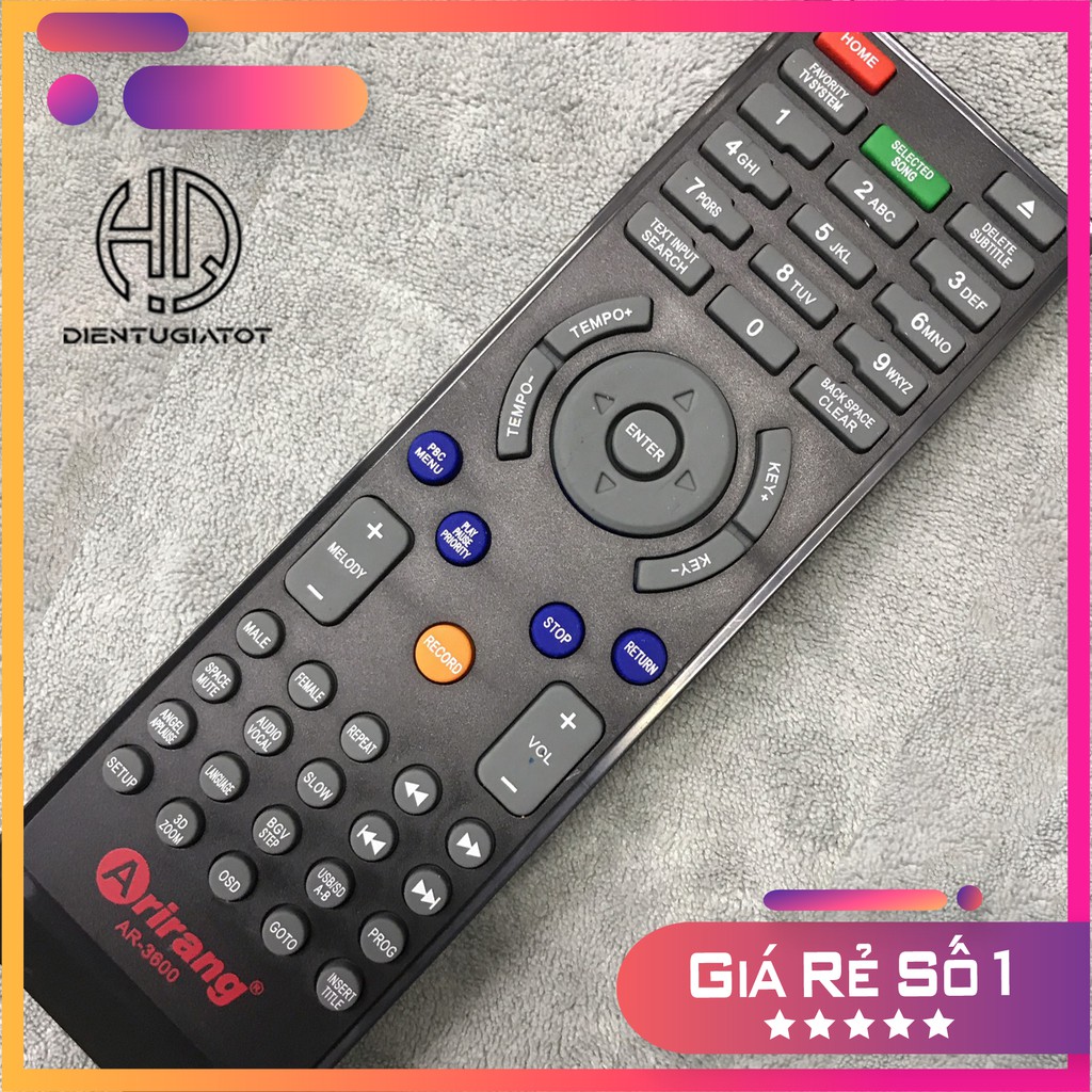 - BH 3 THÁNG - Remote điều khiển karaoke Arirang AR-3600