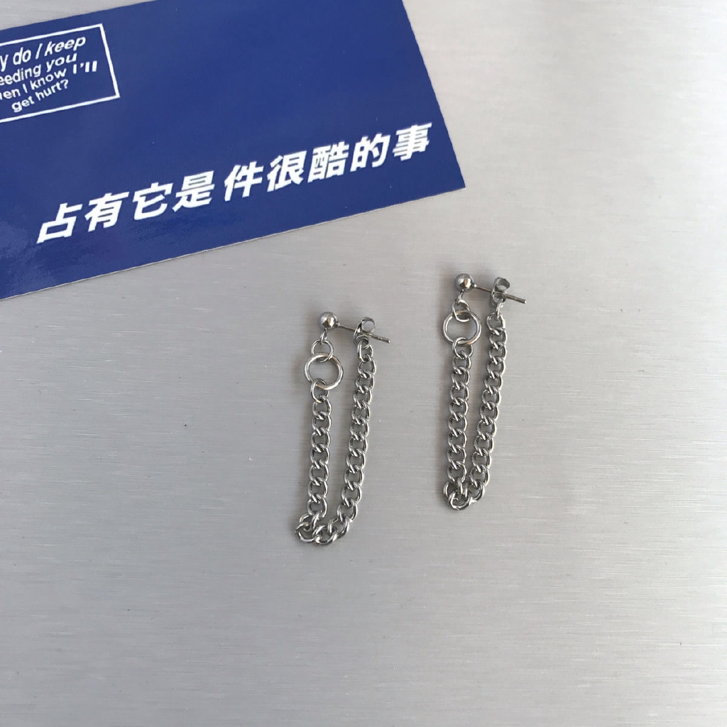 Bông tai dáng dài cá tính phong cách hip hop độc đáo hợp thời trang