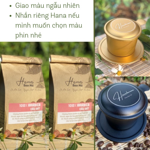 Combo cà phê rang xay nguyên chất, phin cà phê cao cấp