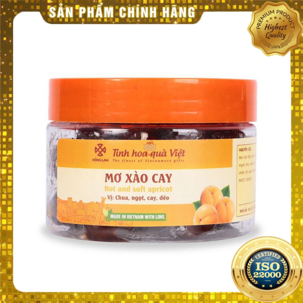 [ Yams Mart ] Mơ Xào Cay Hồng Lam Hộp 200G