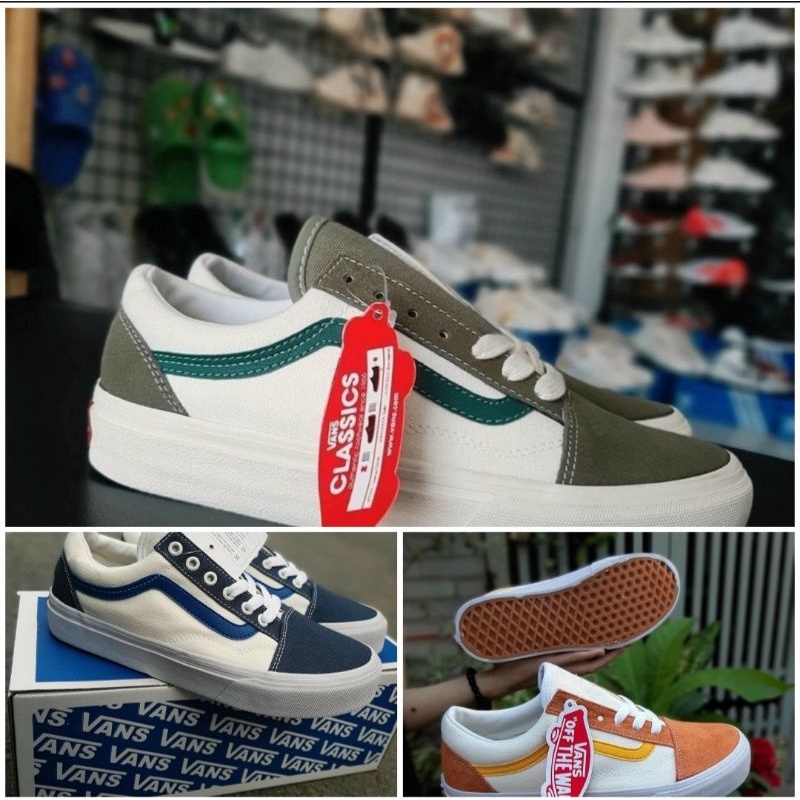 Giày Vans kẻ sọc full size, box nam nữ 3 màu lựa chọn