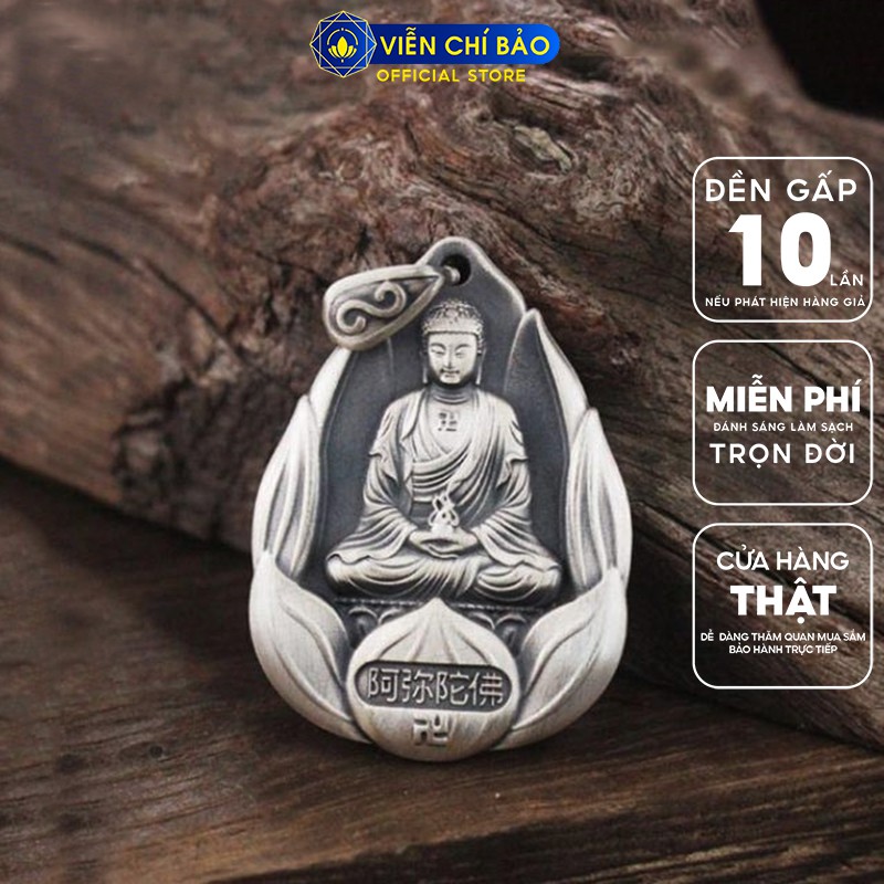 Mặt dây chuyền phật bản mệnh 12 con giáp liên hoa chữ vạn chất liệu bạc Thái 925 thương hiệu Viễn Chí Bảo M100140