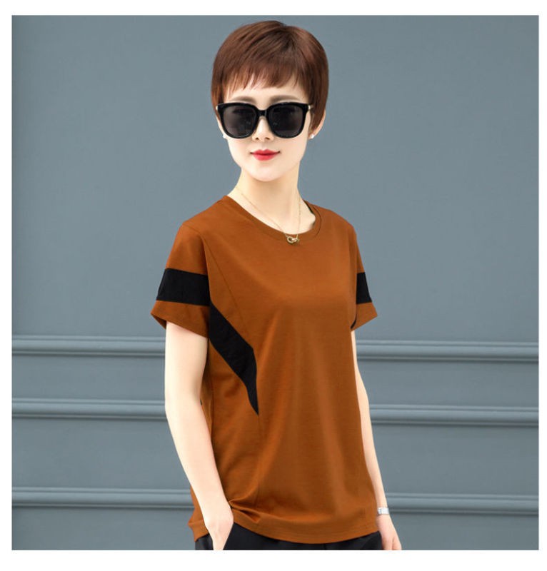 High cost performance Women top Korean version Tee Women's clothing Short sleeve Avant-garde Tops