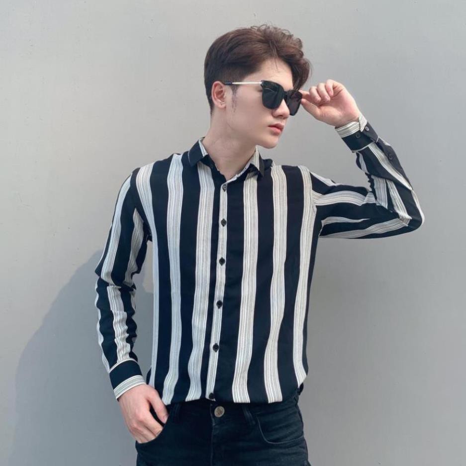 Áo sơ mi nam dài tay thời trang, sơ mi lụa đẹp công sở cao cấp họa tiết sang trọng Sm761 shop44 | BigBuy360 - bigbuy360.vn