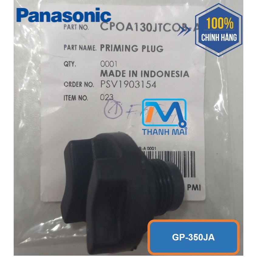 Nút đậy lỗ mồi máy bơm Panasonic model GP-350JA
