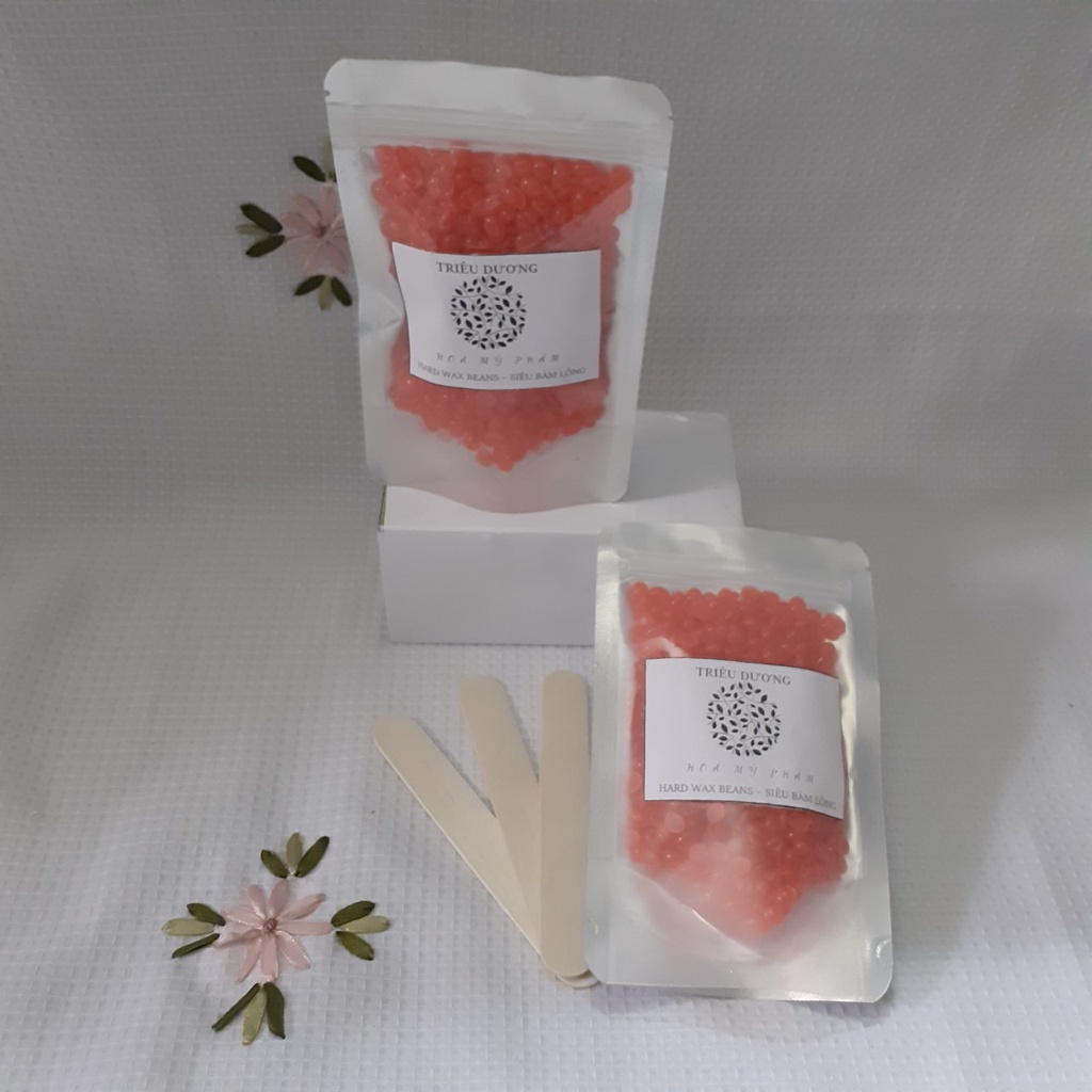 Sáp wax lông nóng hạt đậu Hard wax beans TD, bịch 100gr, bám lông và đi lông cực tốt.(Miễn phí que sáp).