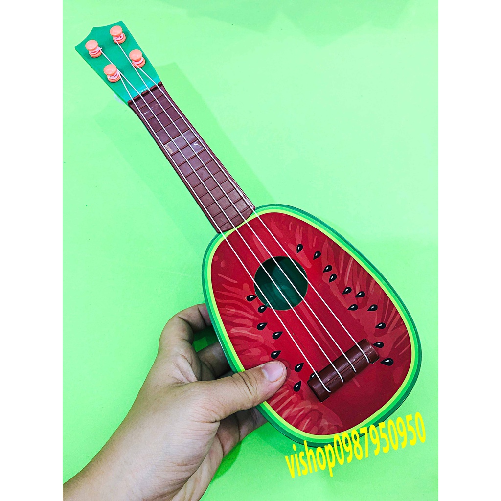 Đàn Dưa Hấu Ukulele Mini 32cm Trái Cây cho bé - Đàn hoa quả