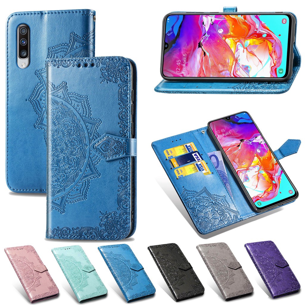 Bao da điện thoại kiểu ví chống sốc kèm khóa gài cho Samsung Galaxy A10 M10 A20 A30 A50 A30S A50S M31 A70 A70S A80 | BigBuy360 - bigbuy360.vn