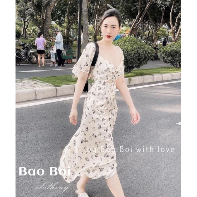 Váy hoa nhí đan dây ngực