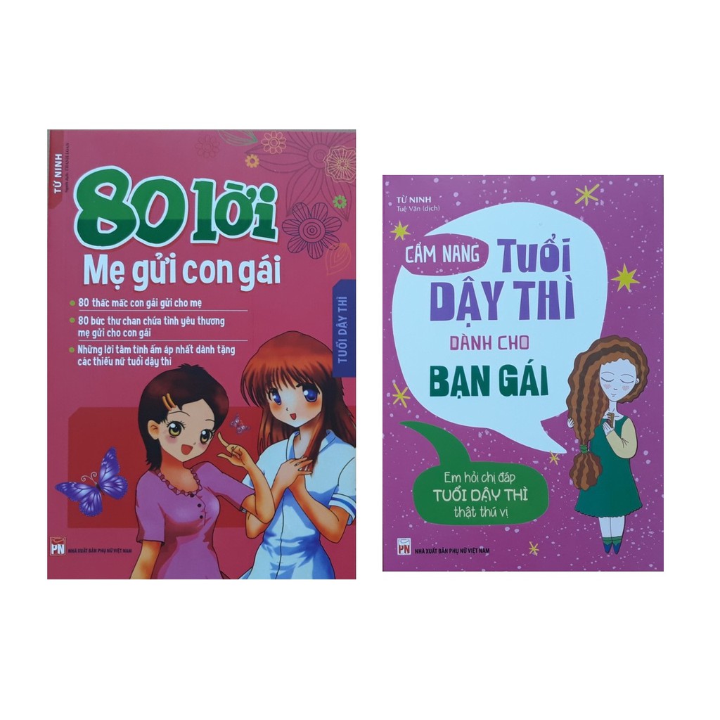 Sách: Combo 80 Lời Mẹ Gửi Con Gái + Cẩm Nang Tuổi Dậy Thì Dành Cho Bạn Gái + Tặng sổ tay