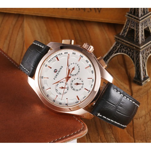 Đồng hồ cơ 6 kim cao cấp Forsining A625