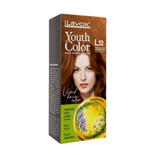 [NÂU CHOCOLATE L12] NHUỘM TÓC MÀU THỜI TRANG LAVOX 60mlx2 💖 Kèm Chai Oxy + Dầu Xả Giữ Màu Tóc + Găng Tay💖 - L12